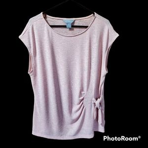 Liz Claiborne Studio Women's Sleeveless Ruched Shirt shell size XL